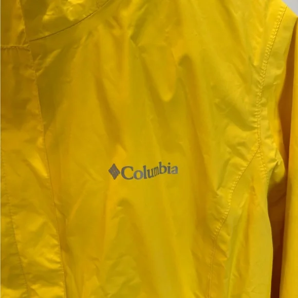 COLUMBIA WOMENS YELLOW RAIN COAT YELLOW - Picture 2 of 4